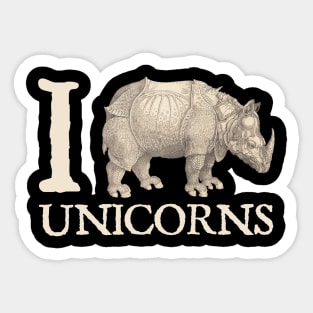 I (Rhino) UNICORNS Sticker